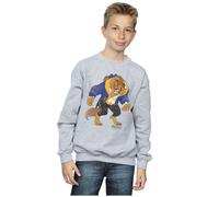 Disney Boy's Beauty & The Beast Classic Beast Sweatshirt in Grey | Size: 5-6 Years Disney Grey 5-6 Years