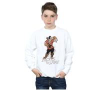 Disney Boy's Beauty & The Beast Gaston Biceps To Spare Sweatshirt in White | Size: 9 Years Disney White 9 Years