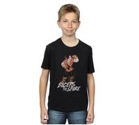Disney Boy's Beauty & The Beast Gaston Biceps To Spare T-Shirt in Black | Size: 7-8 Years Disney Black 7-8 Years