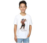 Disney Boy's Beauty & The Beast Gaston Biceps To Spare T-Shirt in White | Size: 7-8 Years Disney White 7-8 Years