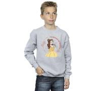 Disney Boy's Beauty & The Beast I´d Rather Be Reading Sweatshirt in Grey | Size: 5-6 Years Disney Grey 5-6 Years