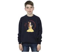 Disney Boy's Beauty & The Beast I´d Rather Be Reading Sweatshirt in Navy | Size: 7-8 Years Disney Navy 7-8 Years