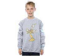Disney Boy's Beauty & The Beast Lumiere Distressed Sweatshirt in Grey | Size: 9 Years Disney Grey 9 Years