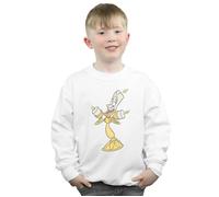 Disney Boy's Beauty & The Beast Lumiere Distressed Sweatshirt in White | Size: 7-8 Years Disney White 7-8 Years