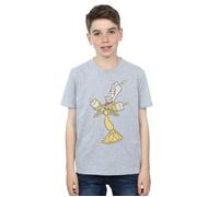 Disney Boy's Beauty & The Beast Lumiere Distressed T-Shirt in Grey | Size: 12-13 Years Disney Grey 12-13 Years