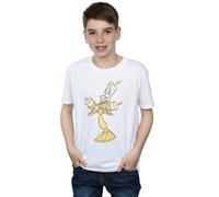 Disney Boy's Beauty & The Beast Lumiere Distressed T-Shirt in White | Size: 9 Years Disney White 9 Years