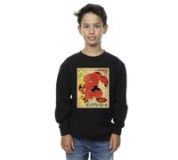 Disney Boy's Big Hero 6 Baymax Baymax Newspaper Sweatshirt in Black | Size: 3-4 Years Disney Black 3-4 Years