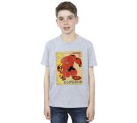 Disney Boy's Big Hero 6 Baymax Baymax Newspaper T-Shirt in Grey | Size: 5-6 Years Disney Grey 5-6 Years