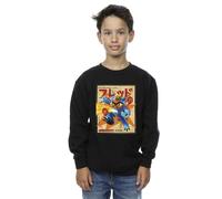 Disney Boy's Big Hero 6 Baymax Fred Newspaper Sweatshirt in Black | Size: 7-8 Years Disney Black 7-8 Years
