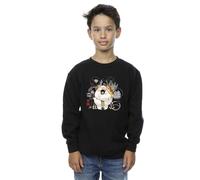 Disney Boy's Big Hero 6 Baymax Group Hug Sweatshirt in Black | Size: 7-8 Years Disney Black 7-8 Years
