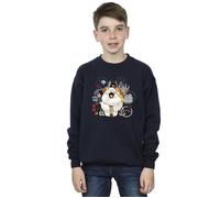 Disney Boy's Big Hero 6 Baymax Group Hug Sweatshirt in Navy | Size: 9 Years Disney Navy 9 Years