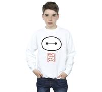 Disney Boy's Big Hero 6 Baymax Icon Sweatshirt in White | Size: 5-6 Years Disney White 5-6 Years