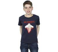 Disney Boy's Big Hero 6 Baymax San Fransokyo Heart T-Shirt in Navy | Size: 7-8 Years Disney Navy 7-8 Years