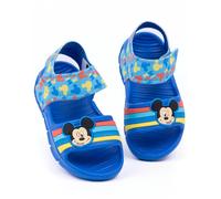 Disney Boys Blue Mickey Mouse Character & Silhouette Print Sandals - 11 UK Child