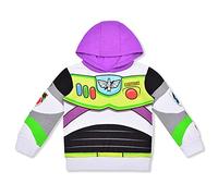 Disney Boy's Buzz Lightyear Pullover Fashion Hoodie, Toy Story Outfit, Size 2T White