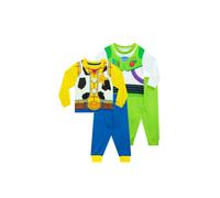 Disney Boy's Buzz Lightyear & Woody 2 Pack Toy Story Pyjamas | Size: 5-6 Years Disney Multicolor 5-6 Years
