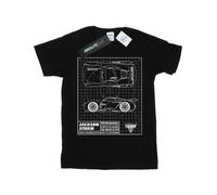 (9-11 Years, Black) Disney Boys Cars Jackson Storm Blueprint T-Shirt