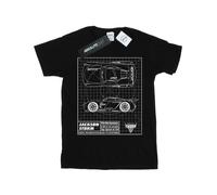 Disney Boys Cars Jackson Storm Blueprint T-Shirt - Black - Black - 5-6 Years