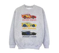 Disney Boys Cars Lightning McQueen Blueprint Sweatshirt 7-8 Years Sport Grey