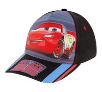 Disney Boys' Cars Lightning McQueen Character Cotton Baseball Cap, Black, Ages 2-4