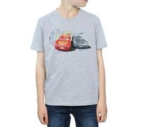 Disney Boy's Cars Lightning Vs Storm T-Shirt in Grey | Size: 5-6 Years Disney Grey 5-6 Years