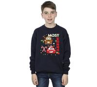 Disney Boys Cars Most Merry Sweatshirt Navy Blue 12-13 years