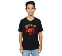 Disney Boy's Cars Piston Cup Champion T-Shirt in Black | Size: 9 Years Disney Black 9 Years
