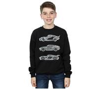 Disney Boy's Cars Text Racers Sweatshirt in Black | Size: 7-8 Years Disney Black 7-8 Years