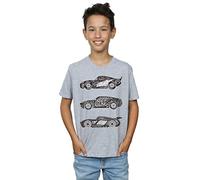 Disney Boys Cars Text Racers T-Shirt 9-11 Years Sport Grey