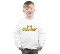 Disney Boy's Chip & Dale Character Logo Sweatshirt in White | Size: 7-8 Years Disney White 7-8 Years