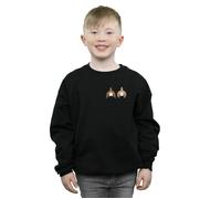 Disney Boy's Chip N Dale Backside Breast Print Sweatshirt in Black | Size: 12-13 Years Disney Black 12-13 Years