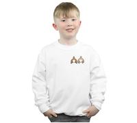 Disney Boy's Chip N Dale Backside Breast Print Sweatshirt in White | Size: 7-8 Years Disney White 7-8 Years