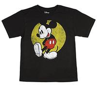 Disney Boys' Classic Mickey Mouse T-Shirt, Black, XS