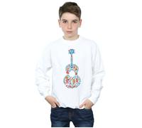 Disney Boy's Coco Guitar Pattern Sweatshirt in White | Size: 12-13 Years Disney White 12-13 Years