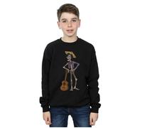 Disney Boy's Coco Hector With Guitar Sweatshirt in Black | Size: 5-6 Years Disney Black 5-6 Years
