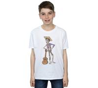 Disney Boy's Coco Hector With Guitar T-Shirt in White | Size: 7-8 Years Disney White 7-8 Years