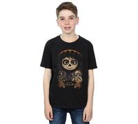 Disney Boy's Coco Miguel Face Poster T-Shirt in Black | Size: 7-8 Years Disney Black 7-8 Years
