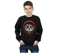 Disney Boy's Coco Miguel Skeleton Face Hood Sweatshirt in Black | Size: 9 Years Disney Black 9 Years