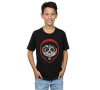 Disney Boy's Coco Miguel Skeleton Face Hood T-Shirt in Black | Size: 3-4 Years Disney Black 3-4 Years