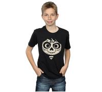 Disney Boy's Coco Miguel Skeleton Face T-Shirt in Black | Size: 7-8 Years Disney Black 7-8 Years