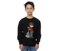 Disney Boy's Coco Miguel With Guitar Sweatshirt in Black | Size: 7-8 Years Disney Black 7-8 Years