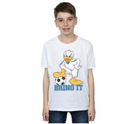 Disney Boy's Donald Duck Bring It T-Shirt in White | Size: 5-6 Years Disney White 5-6 Years