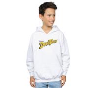 Disney Boy's Duck Tales Logo Hoodie in White | Size: 9 Years Disney White 9 Years