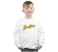 Disney Boy's Duck Tales Logo Sweatshirt in White | Size: 12-13 Years Disney White 12-13 Years