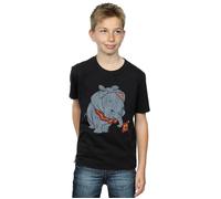Disney Boy's Dumbo Classic Tied Up Ears T-Shirt in Black | Size: 9 Years Disney Black 9 Years