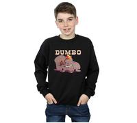 Disney Boy's Dumbo Timothy´s Trombone Sweatshirt in Black | Size: 7-8 Years Disney Black 7-8 Years