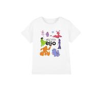 Elio Disney Space Aliens Boys T Shirt, White, 5-6 Years