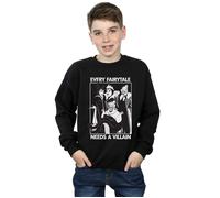 Disney Boy's Every Fairy Tale Needs A Villain Sweatshirt in Black | Size: 5-6 Years Disney Black 5-6 Years