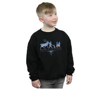 Disney Boy's Frozen 2 Believe In The Journey Silhouette Sweatshirt in Black | Size: 3-4 Years Disney Black 3-4 Years