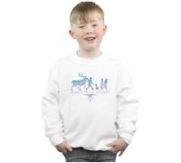 Disney Boy's Frozen 2 Believe In The Journey Silhouette Sweatshirt in White | Size: 9 Years Disney White 9 Years